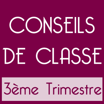 CONSEILS DE CLASSE DU TROISIÈME TRIMESTRE CONSEILS DE CLASSE DU TROISIÈME TRIMESTRE