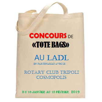 CONCOURS DE « TOTE BAGS » : VIS « PLASTIC FREE », YALLAH !
