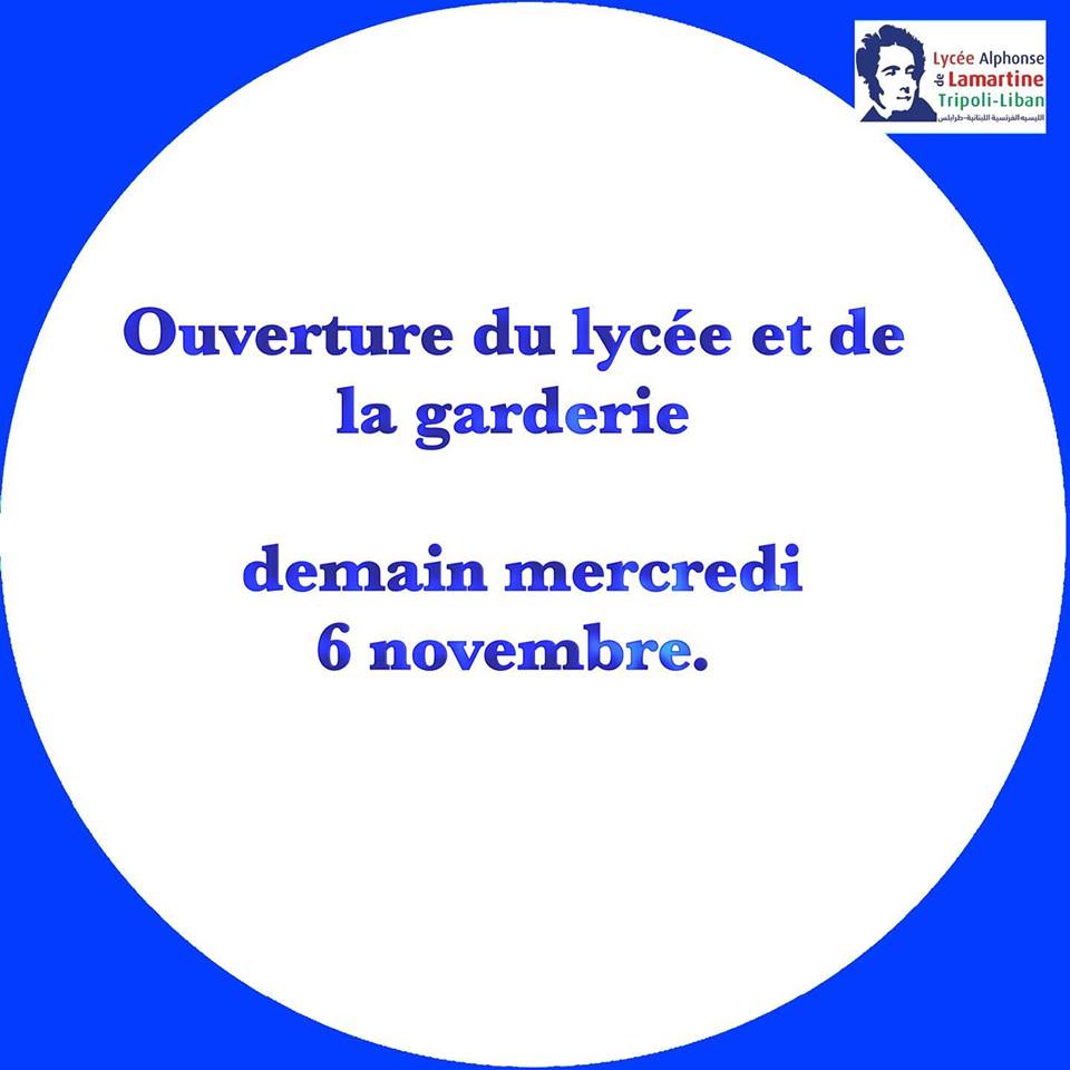 Ouverture du lycée et de la garderie