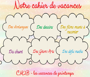 Le cahier des vacances des CM2B