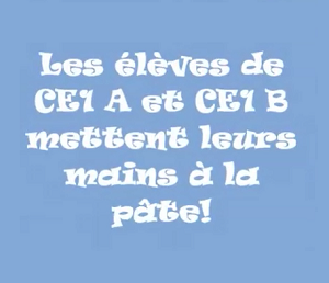 Régalez-vous avec le gâteau aux pommes des CE1A et des CE1B !