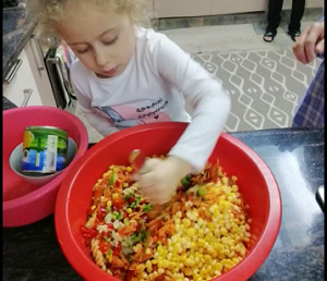 La salade de légumes en MSB