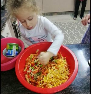 La salade de légumes en MSB