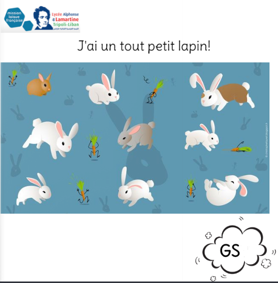 Les GS récitent le poème “j’ai un petit lapin”