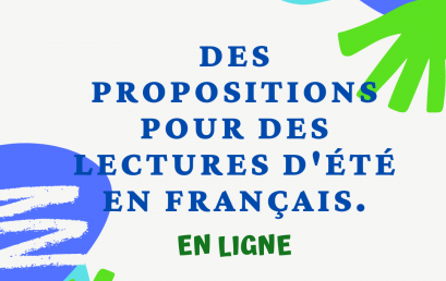 Des propositions pour des lectures d’été en français.