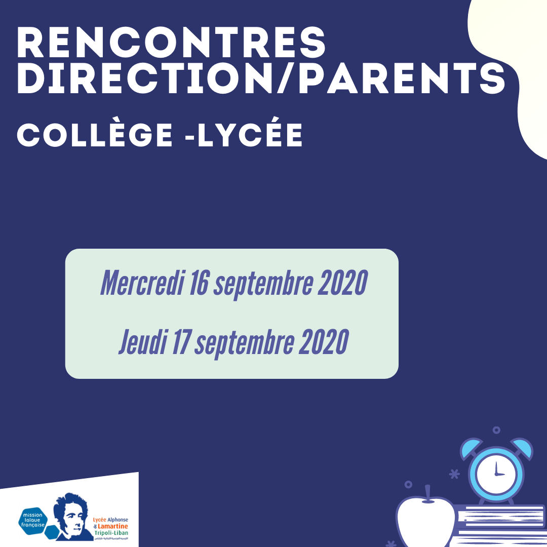 Rencontres entre la Direction et les parents d’élèves