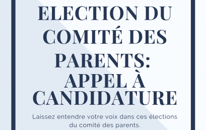 Election du comité des parents : Appel à candidature