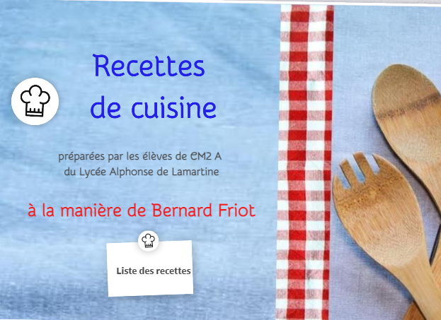 Recettes de cuisine à la manière de Bernard Friot