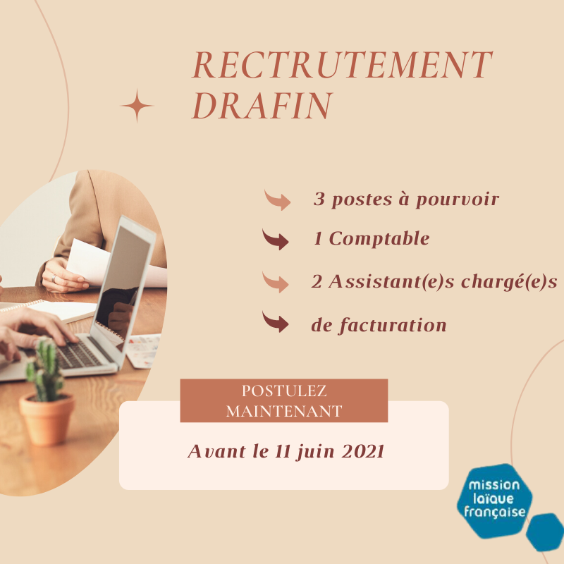 Créations d’emplois à la DRAFIN à Beyrouth