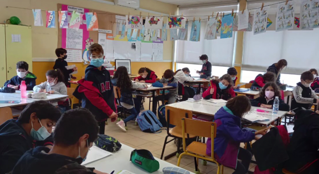 Les CM2 A travaillent avec une classe de CM2 du Lycée français de Valence en Espagne