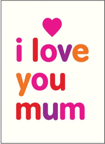 Un message d'amour en anglais envoyé par les élèves de CP à leurs mamans.
